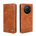 For Sharp Aquos R8 Pro SH-51D Non-Magnetic Retro Texture Leather Phone Case(Brown) - 1