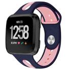 For Fitbit Versa 2 / Fitbit Versa / Fitbit Versa Lite Two Colors Silicone Watch Band, Size:S(Navy Pink) - 1