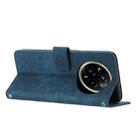 For Realme 14 Pro Skin Feel Stripe Pattern Leather Phone Case with Lanyard(Blue) - 3