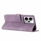 For Realme 14 / P3 5G / 14T 5G Skin Feel Stripe Pattern Leather Phone Case with Lanyard(Purple) - 3