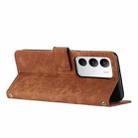 For Realme C71 4G Skin Feel Stripe Pattern Leather Phone Case with Lanyard(Brown) - 3