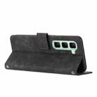 For Infinix Hot 50 Pro+ 4G Skin Feel Stripe Pattern Leather Phone Case with Lanyard(Black) - 3