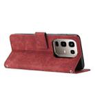 For Infinix Note 50 4G / 50 Pro 4G Skin Feel Stripe Pattern Leather Phone Case with Lanyard(Red) - 3