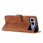 For Infinix Smart 10 Plus 4G Skin Feel Stripe Pattern Leather Phone Case with Lanyard(Brown) - 3