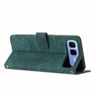 For Infinix Smart 10 Plus 4G Skin Feel Stripe Pattern Leather Phone Case with Lanyard(Green) - 3