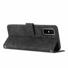 For Infinix GT 30 Pro Skin Feel Stripe Pattern Leather Phone Case with Lanyard(Black) - 3