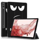 For Samsung Galaxy Tab S9+ Custer Painted 3-Fold Holder Smart Leather Tablet Case(Big Eye Me) - 1