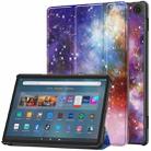 For Amazon Fire Max 11 Custer Painted 3-Fold Stand Leather Smart Tablet Case(Milky Way) - 1