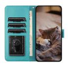 For Samsung Galaxy A24 Cat Embossing Pattern Leather Phone Case with Lanyard(Blue) - 5