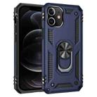 For iPhone 12 / 12 Pro Shockproof TPU + PC Protective Case with 360 Degree Rotating Holder(Blue) - 1