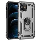 For iPhone 12 Pro Max Shockproof TPU + PC Protective Case with 360 Degree Rotating Holder(Silver) - 1