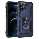 For iPhone 12 Pro Max Shockproof TPU + PC Protective Case with 360 Degree Rotating Holder(Blue) - 1