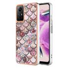 For Xiaomi Redmi Note 12S 4G Electroplating IMD TPU Phone Case(Pink Scales) - 1