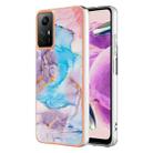 For Xiaomi Redmi Note 12S 4G Electroplating IMD TPU Phone Case(Blue Marble) - 1