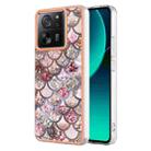 For Xiaomi 13T/13T Pro Electroplating IMD TPU Phone Case(Pink Scales) - 1