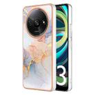 For Xiaomi Redmi A3 Electroplating IMD TPU Phone Case(White Marble) - 1