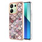 For Xiaomi Redmi Note 13 4G Global Electroplating IMD TPU Phone Case(Pink Scales) - 1