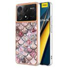 For Xiaomi Redmi K70E Electroplating IMD TPU Phone Case(Pink Scales) - 1