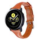 20mm T Slim Leather Watch Band for Samsung Galaxy Watch(Orange) - 1