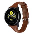 20mm T Slim Leather Watch Band for Samsung Galaxy Watch(Brown) - 1