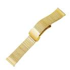 For Apple Watch Series 9 45mm Magnetic Buckle Herringbone Mesh Metal Watch Band(Gold) - 1