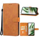 For OnePlus K11 Leather Phone Case(Brown) - 1