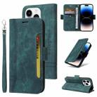 For iPhone 15 Pro BETOPNICE Dual-side Buckle Leather Phone Case(Green) - 1