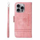 For iPhone 16 Pro Max BETOPNICE Dual-side Buckle Leather Phone Case(Pink) - 3