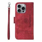 For iPhone 16 Pro Max BETOPNICE Dual-side Buckle Leather Phone Case(Red) - 3