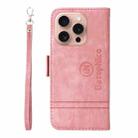 For iPhone 16 Pro BETOPNICE Dual-side Buckle Leather Phone Case(Pink) - 3