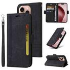 For iPhone 16 Pro BETOPNICE Dual-side Buckle Leather Phone Case(Black) - 1