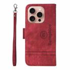 For iPhone 16 Pro BETOPNICE Dual-side Buckle Leather Phone Case(Red) - 3