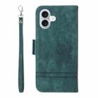 For iPhone 16 Plus BETOPNICE Dual-side Buckle Leather Phone Case(Green) - 3