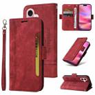 For iPhone 16 BETOPNICE Dual-side Buckle Leather Phone Case(Red) - 1