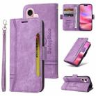 For iPhone 16 BETOPNICE Dual-side Buckle Leather Phone Case(Purple) - 1