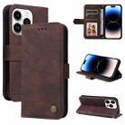 For iPhone 15 Pro Skin Feel Life Tree Leather Phone Case(Brown) - 1