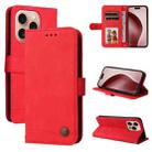 For iPhone 16 Pro Skin Feel Life Tree Leather Phone Case(Red) - 1