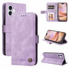 For iPhone 16 Plus Skin Feel Life Tree Leather Phone Case(Purple) - 1