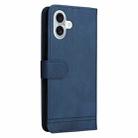 For iPhone 16 Plus Skin Feel Life Tree Leather Phone Case(Blue) - 3