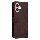 For iPhone 16 Skin Feel Life Tree Leather Phone Case(Brown) - 3