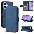 For iPhone 17 Skin Feel Life Tree Leather Phone Case(Blue) - 1