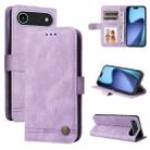 For iPhone 17 Air Skin Feel Life Tree Leather Phone Case(Purple) - 1