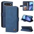 For iPhone 17 Air Skin Feel Life Tree Leather Phone Case(Blue) - 1