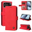 For iPhone 17 Pro Skin Feel Life Tree Leather Phone Case(Red) - 1