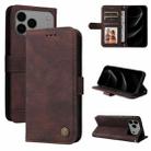 For iPhone 17 Pro Max Skin Feel Life Tree Leather Phone Case(Brown) - 1