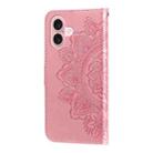 For iPhone 16 7-petal Flowers Embossing Leather Phone Case(Rose Gold) - 3