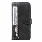 For iPhone 16 Pro Max Fashion Calf Texture Zipper Leather Phone Case(Black) - 2