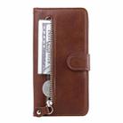 For iPhone 16 Fashion Calf Texture Zipper Leather Phone Case(Brown) - 2