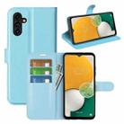 For Samsung Galaxy A14 5G Litchi Texture Horizontal Flip Phone Case with Holder(Blue) - 1