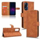 For HTC U24 Pro Skin Feel Magnetic Flip Leather Phone Case(Brown) - 1